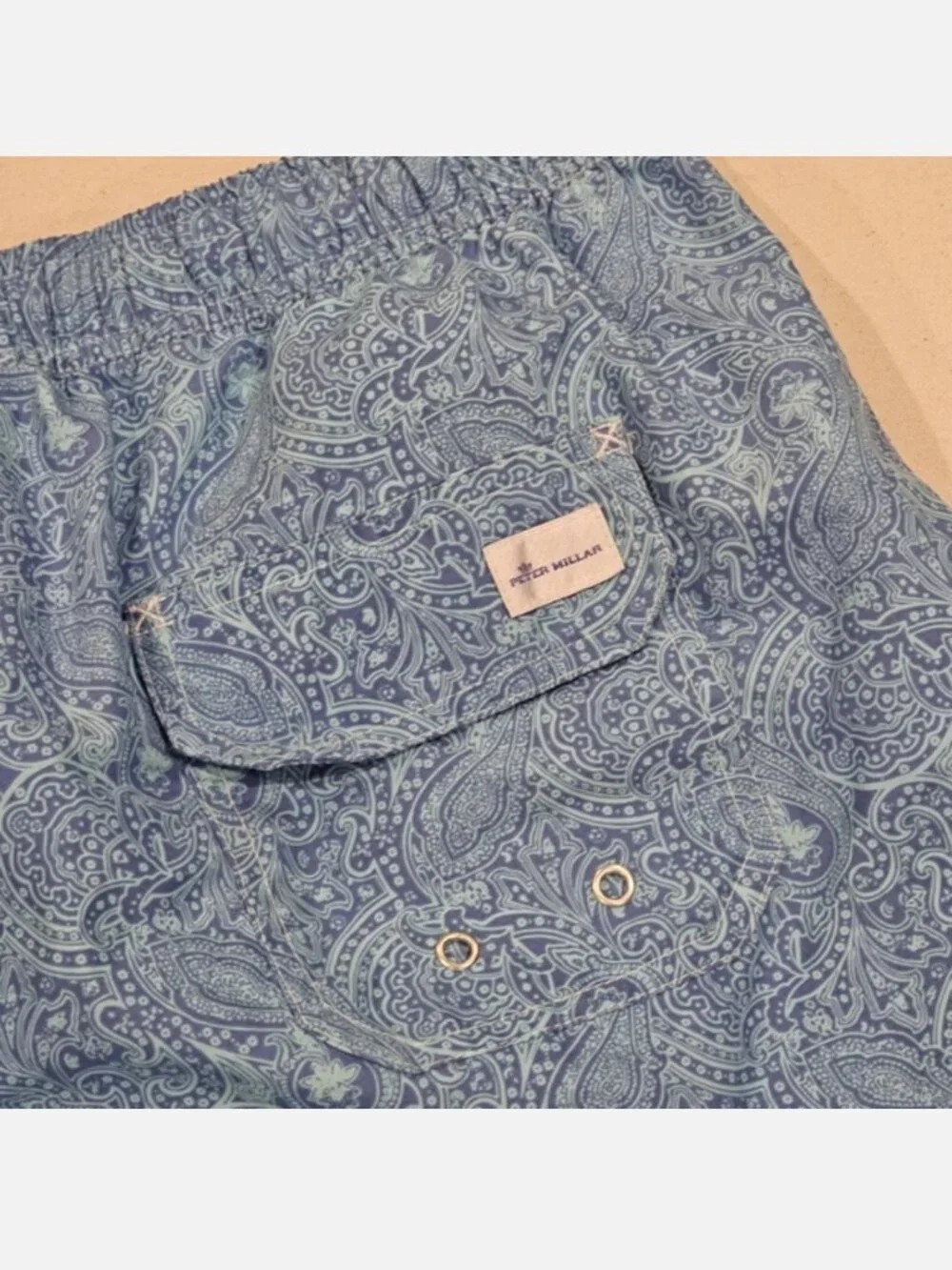 Peter Millar Paisley Print Swim Trunks XXL